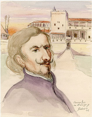 Cervantes en Zaragoza por Barboza, Carlos