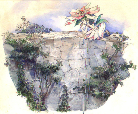 Florinda llorando en puente por Fournier, Cristina