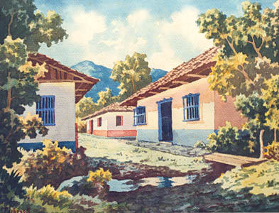 Puente madera Escazú por Pacheco, Fausto