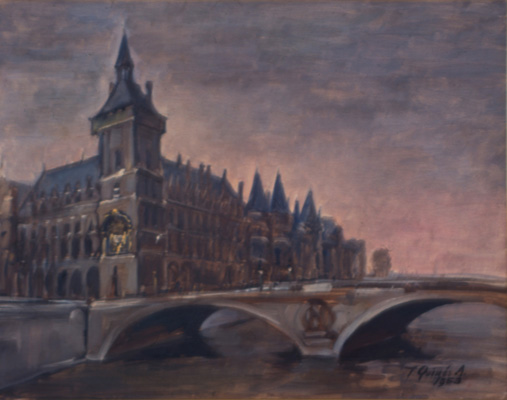 Pont Neuf o La Conciergerie-Paris por Quirós, Teodorico