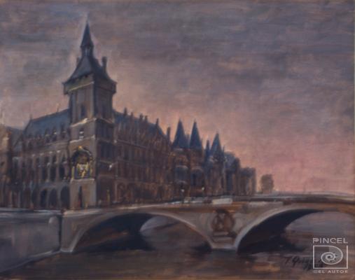 Pont Neuf o La Conciergerie-Paris por Quirós, Teodorico