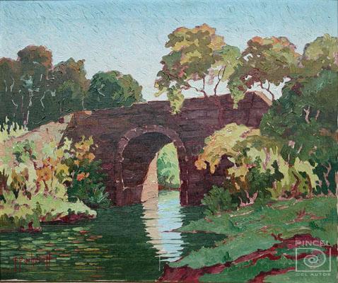 Puente de piedra por Pacheco, Fausto