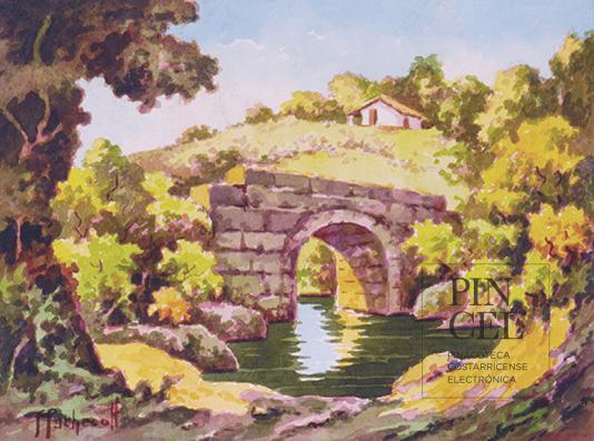 Paisaje. Puente por Pacheco, Fausto